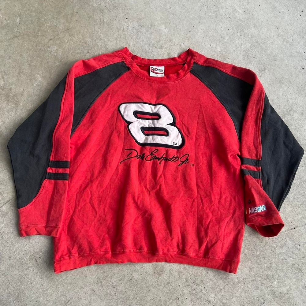 Dale Earnhardt Jr embroidered NASCAR pullover graphic crewneck sweatshirt Size L